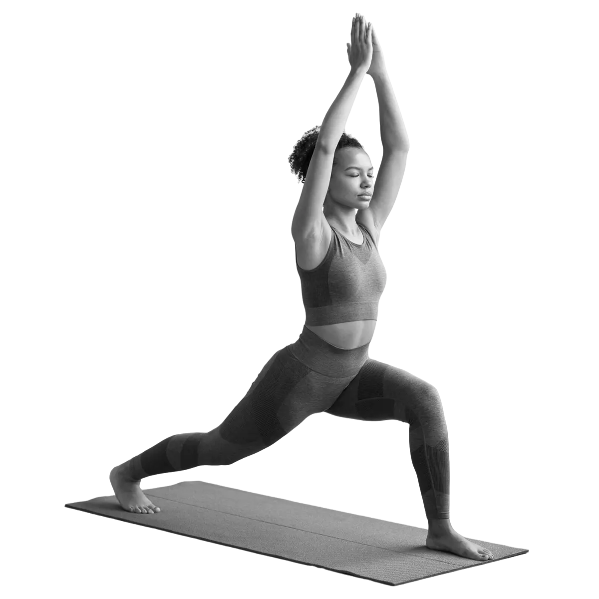 Person practicing on a mat